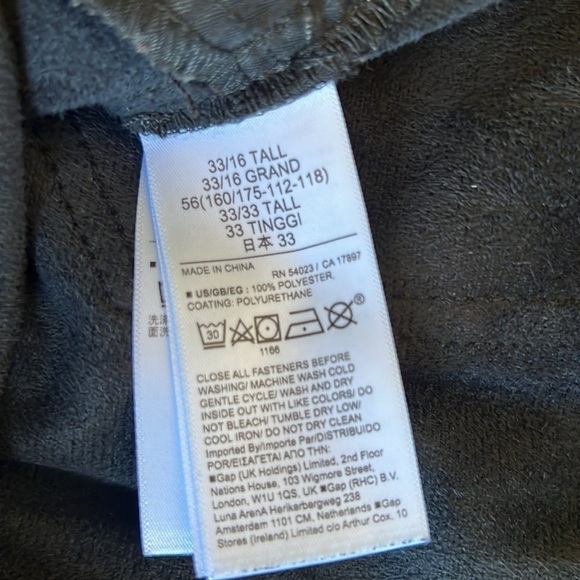 Gap Mid Rise Fitted Baby Boot Faux-Leather Pants Size 33/16T NWOT - Picture 11 of 14